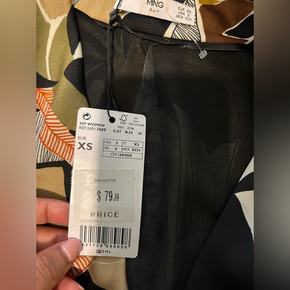 NEW MNG DRESS floral midi sheath - Picture 5 of 12